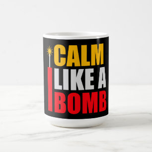 Ruhig wie eine Bombe Paradox Ironie Humor Explosiv Verwandlungstasse