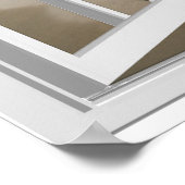 Ruhige 3D-Sicht auf Meer und Strand Poster (Ecke)