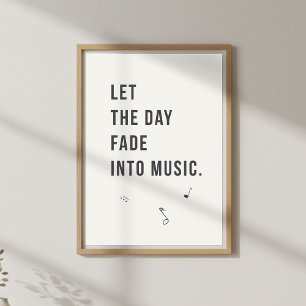 Ruhige Abenddekoration. Minimalistisches Schlafzim Poster