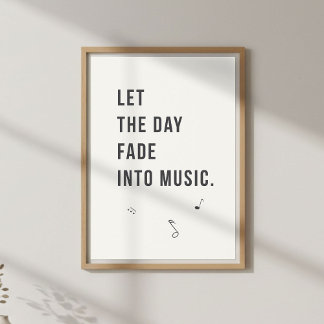 Ruhige Abenddekoration. Minimalistisches Schlafzim Poster