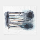 Ruhige Abstrakte Bäume Fleecedecke (Vorderseite (Horizontal))