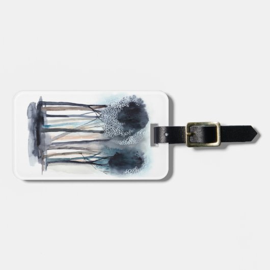 Ruhige Abstrakte Bäume Gepäckanhänger (Vorderseite horizontal)