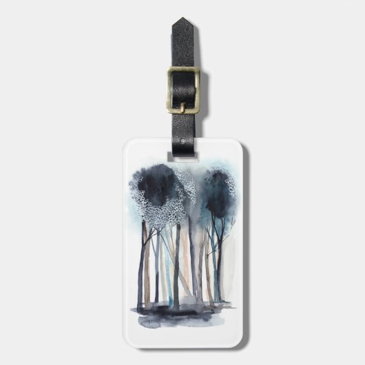 Ruhige Abstrakte Bäume Gepäckanhänger (Vorderseite vertikal)