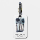 Ruhige Abstrakte Bäume Gepäckanhänger (Rückseite vertikal)