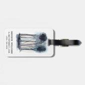 Ruhige Abstrakte Bäume Gepäckanhänger (Rückseite horizontal)