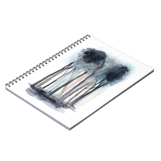 Ruhige Abstrakte Bäume Notizblock (Linke Seite)