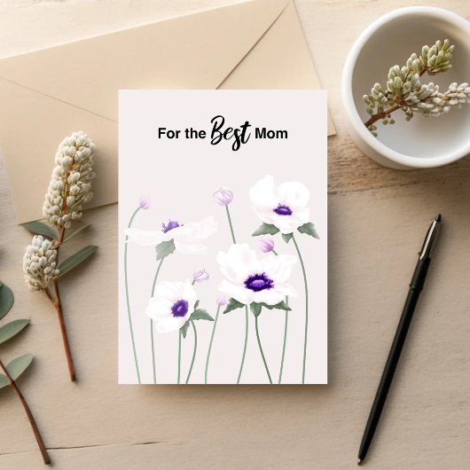 Ruhige Anemone Muttertags-Karte Karte