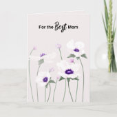 Ruhige Anemone Muttertags-Karte Karte (Vorderseite)