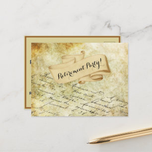 Ruhige antike Vintage Handschrift Einladung