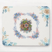 Ruhige Aquarell-Garten – Helles florales Design Mousepad (Vorne)