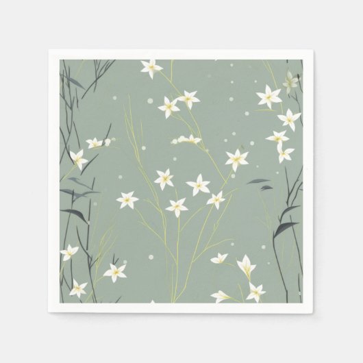 Ruhige Asiatische Bambusblüte (8) Serviette (Vorderseite)