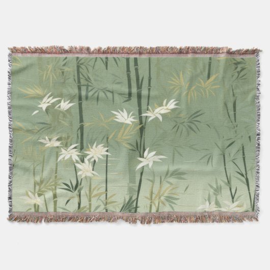 Ruhige Asiatische Bambusblüte Decke (Vorderseite)