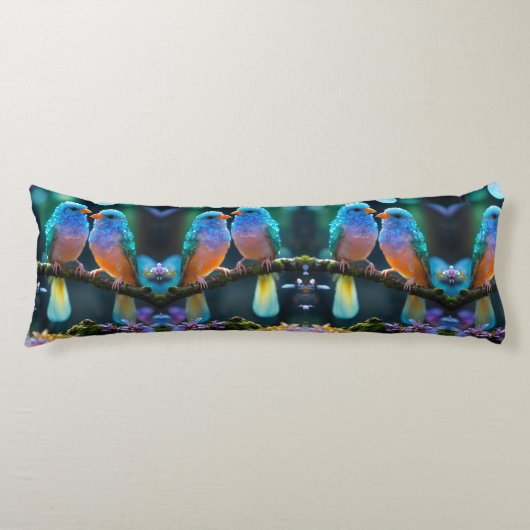 Ruhige Atmosphäre: Vogeldesign Kissen (Vorderseite)