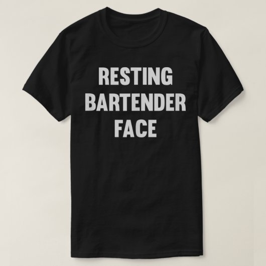 Ruhige Barkeeper-Seite T-Shirt (Design vorne)