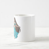 Ruhige Bauchtänzerin in Türkis Kaffeetasse (Mittel)