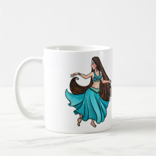 Ruhige Bauchtänzerin in Türkis Kaffeetasse