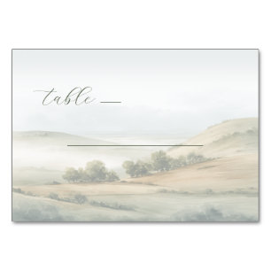 Ruhige Beige-Wasserfarbenlandschaft Tischnummer