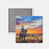 Ruhige Belohnungen: Western Sunset Magnet (Vorderseite/Rückseite)