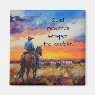 Ruhige Belohnungen: Western Sunset Magnet