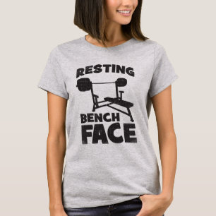 Ruhige Bench-Seite - Frauenfreundliches Workout T-Shirt