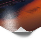 Ruhige Bergsee Sunset Fotodruck (Ecke)