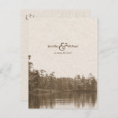 ruhige Bergseelandschaft Vintages Foto Ankündigungspostkarte (Vorne/Hinten)