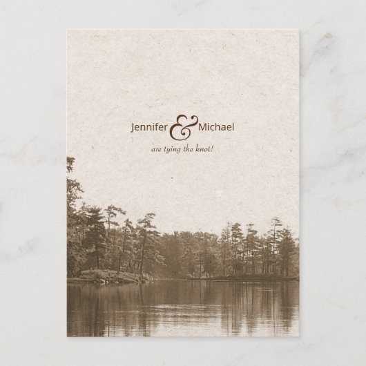 ruhige Bergseelandschaft Vintages Foto Ankündigungspostkarte (Vorderseite)