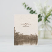 ruhige Bergseelandschaft Vintages Foto Ankündigungspostkarte (Stehend Vorderseite)