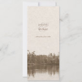 ruhige Bergseelandschaft Vintages Foto Einladung (Rückseite)