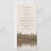 ruhige Bergseelandschaft Vintages Foto Einladung (Vorderseite)