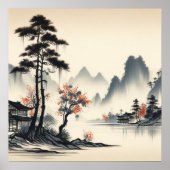 Ruhige Bergwelt Poster (Vorne)