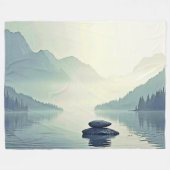 Ruhige Bergwelt Sass Gebirge Fleecedecke (Vorderseite (Horizontal))