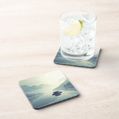 Ruhige Bergwelt Sass Gebirge Getränkeuntersetzer (Rechte Seite)