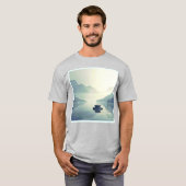 Ruhige Bergwelt Sass Gebirge T-Shirt (Vorne ganz)