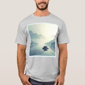 Ruhige Bergwelt Sass Gebirge T-Shirt (Vorderseite)