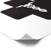 Ruhige Bitte Arzt am Arbeitsplatz Poster (Ecke)