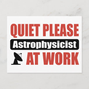 Ruhige Bitte Astrophysikerin am Arbeitsplatz Postkarte