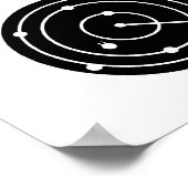 Ruhige Bitte Fluglotsen am Arbeitsplatz Poster (Ecke)