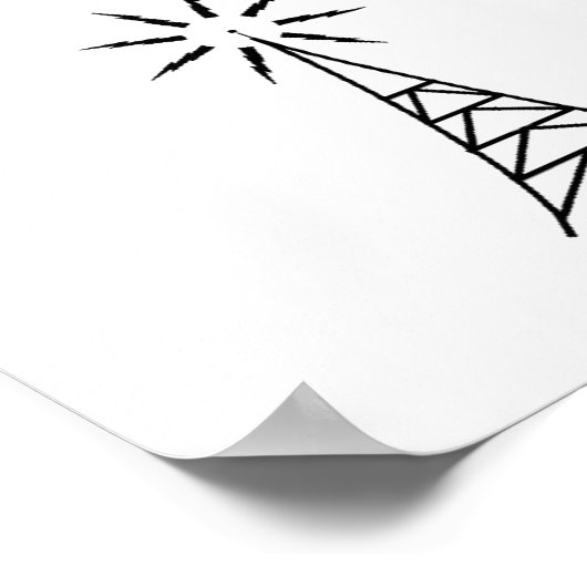 Ruhige Bitte Funker am Arbeitsplatz Poster (Ecke)