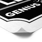 Ruhige Bitte Genialität am Arbeitsplatz Poster (Ecke)