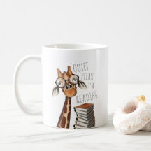 Ruhige bitte, ich lese - Giraffe-Tasse