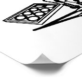 Ruhige Bitte mache Künstler am Arbeitsplatz Poster (Ecke)