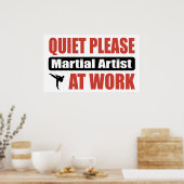 Ruhige Bitte Martial Artists bei der Arbeit Poster (Küche)