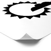 Ruhige Bitte Meteorologe am Arbeitsplatz Poster (Ecke)