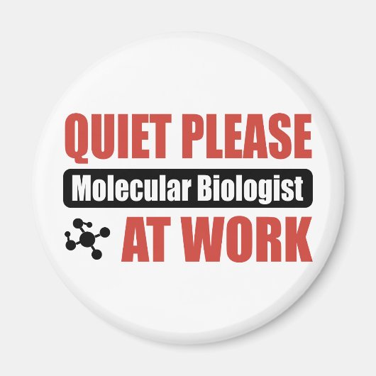 Ruhige Bitte Molekularbiologe am Arbeitsplatz Magnet (Vorne)