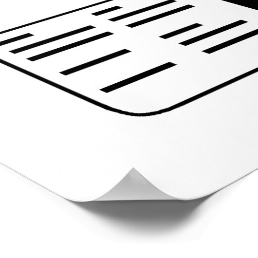 Ruhige Bitte Reporter am Arbeitsplatz Poster (Ecke)