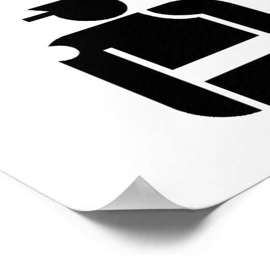 Ruhige Bitte, Wachmann am Arbeitsplatz Poster (Ecke)