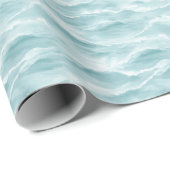 Ruhige Blaue Abstrakte Welle Geschenkpapier (Rolleneckpunkt)