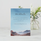 Ruhige Blaue Aquarell-Berglandschaft Begleitkarte (Stehend Vorderseite)