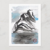Ruhige Blaue Berge Landschaft Postkarte (Vorderseite)